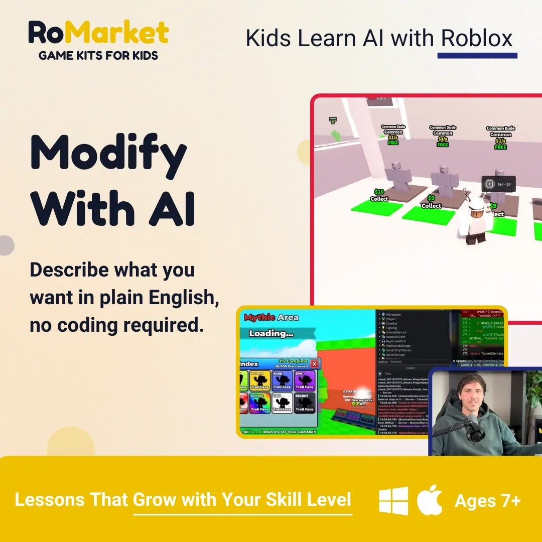 "Steal a Character" Roblox AI Game Kit For Kids